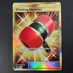 Crushing Hammer - 166/156 - Pokemon Ultra Prism Sun & Moon Secret Rare Card NM - Image 1