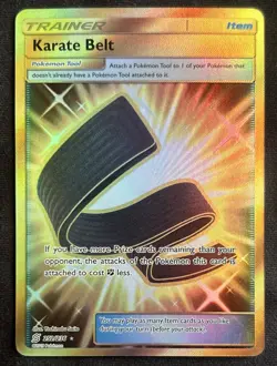 Karate Belt 252/236 - Gold Secret Rare - S&M Unified Minds Pokemon Card - Image 1