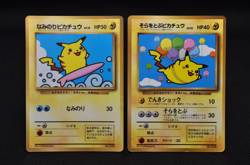 Japanese Surfing / Flying Balloon Pikachu Promo Pokemon Cards - Image 1
