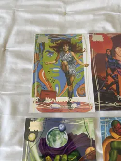 Skybox Marvel Masterpieces XL 10 Card Lot 5x7, Daredevil, Ultron, Psylocke, More - Image 3