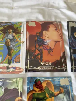 Skybox Marvel Masterpieces XL 10 Card Lot 5x7, Daredevil, Ultron, Psylocke, More - Image 4