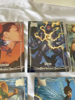 Skybox Marvel Masterpieces XL 10 Card Lot 5x7, Daredevil, Ultron, Psylocke, More - Image 5