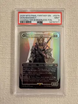 2025 MTG Dion, Bahamut's Dominant (Borderless Foil) Final Fantasy R0376 PSA 9 - Image 1