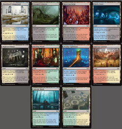 Set of 10 LIFE CHECK / Unlucky Dual Land - MTG Duskmourn UNTAPPED 13 LIFE Lands - Image 1