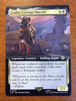 Lotho, Corrupt Sherriff Extended Art MTG Lord Of The Rings NM-M 370 - Image 1