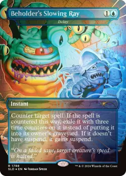 1x Beholder's Slowing Ray (Delay) - Foil NM-Mint, English Secret Lair MTG Magic - Image 1