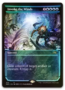 Invoke the Winds (Showcase) #370 (Foil) (NM) Kamigawa Neon Dynasty NEO Magic MTG - Image 1