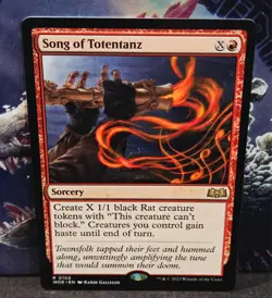 magic the gathering - Song of Totentanz - Sorcery - Rare - Rat - Red - Mountain - Image 1
