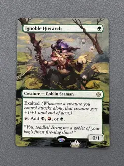Ignoble Hierarch MTG Lorwyn Eclipsed Commander Hand Painted Extended Altered Art - Image 1