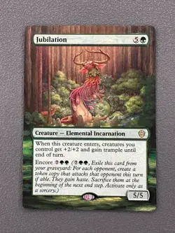 Jubilation MTG Lorwyn Eclipsed Commander Hand Painted Extended Full Altered Art - Image 1