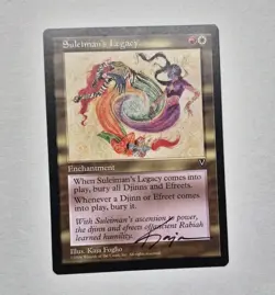 UNPLAYED SIGNED Suleiman's Legacy Visions Magic MTG KAJA FOGLIO Vintage - Image 1