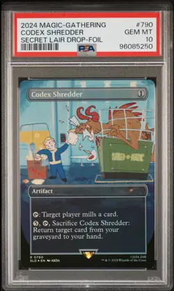 MTG PSA 10 Fallout Codex Shredder Foil Promo#790 Secret Lair Vault Boy Low Pop! - Image 1
