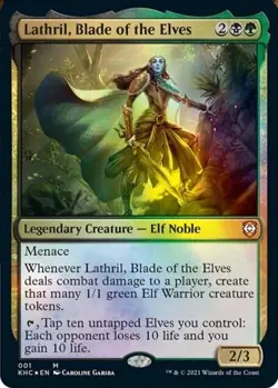 Lathril Blade of the Elves Kaldheim Commander Foil Near Mint MTG Magic DNA GAMES - Image 1