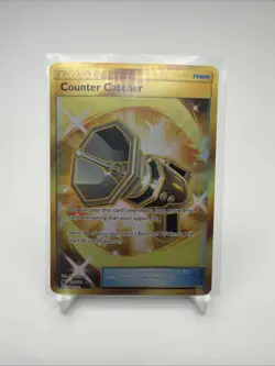 Pokemon Sun & Moon Crimson Invasion 120/111 Secret Rare Gold Counter Catcher - Image 1
