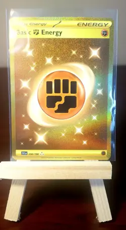 🥊 Pokemon TCG 🥊 Basic Fighting Energy 258/198 Scarlet & Violet - Gold Rare NM - Image 1