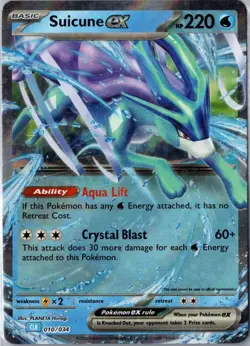 SUICUNE EX 010/034 HOLO TCG CLASSIC BLASTOISE POKEMON NM - Image 1