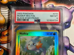2003 Pokemon Game ~ Black Star Promo ~ Mudkip-Reverse Foil #10 ~ PSA 8 NM-MT - Image 2