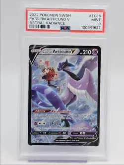 GALARIAN ARTICUNO V 2022 POKEMON ASTRAL TRAINER GALLERY TG16/TG30 PSA 9 Q0004 - Image 1