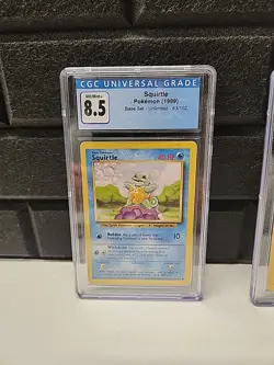 1999 Pokemon Base Set Unlimited 4-Card Lot Kanto Starters All CGC 8.5 - Image 3