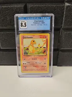 1999 Pokemon Base Set Unlimited 4-Card Lot Kanto Starters All CGC 8.5 - Image 4
