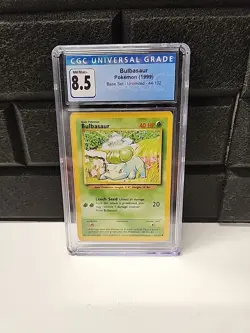 1999 Pokemon Base Set Unlimited 4-Card Lot Kanto Starters All CGC 8.5 - Image 5