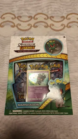Pokemon TCG Shining Legends Pin Collection Marshadow Box Sealed - Image 1