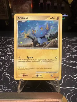 Pokemon TCG Shinx DP15 Promo Reverse Back and Holo Bleed Error + Swirl LP - Image 1