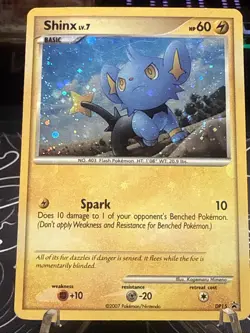 Pokemon TCG Shinx DP15 Promo Reverse Back and Holo Bleed Error + Swirl LP - Image 3