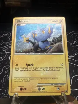 Pokemon TCG Shinx DP15 Promo Reverse Back and Holo Bleed Error + Swirl LP - Image 4