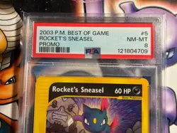 2003 Pokemon ~ Best of Game Promo ~ Rocket's Sneasel #5 ~ PSA 8 NM-MT - Image 2