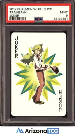 Pokemon 2012 Trainer N Joker Pokemon White 2 Playing Cards PSA 9 - Image 1