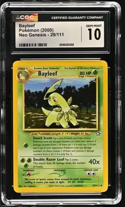 Pokemon Bayleef 2000 Neo Genesis 29/111 CGC 10 - Image 1