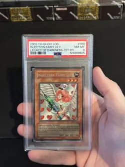 2003 YU-GI-OH! LOD-LEGACY OF DARKNESS #100 INJECTION FAIRY LILY PSA 8 1ST ED - Image 3
