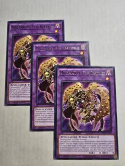 Yugioh - 3x Millennium-Eyes Restrict - JUSH-EN047 - Rare - 1'st Ed. - NM/M - Image 1