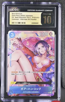 CGC 10 Pristine BLACK LABEL Boa Hancock ST03-013 Best Selection Vol.2 One Piece - Image 1