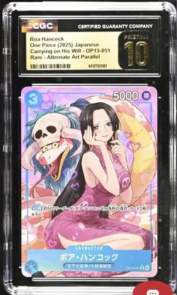 ONE PIECE OP13 051 CARRYING ON HIS WILL BOA HANCOCK ALT ART CGC 10 PRISTINE JP - Image 1