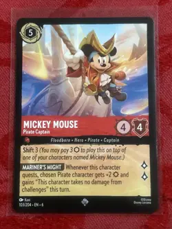Disney Lorcana: Azurite Sea - Mickey Mouse - Pirate Captain - 103/204 - Image 1