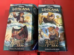 ~Disney Lorcana SEALED Azurite Sea set of 2 Starter Decks! - Image 1