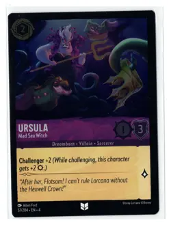 Disney Lorcana Ursula's Return Ursula 57/204 Uncommon Cold Foil - Image 1