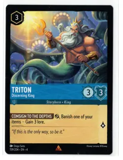 Disney Lorcana Ursula's Return Triton 159/204 Rare NON-FOIL - Image 1