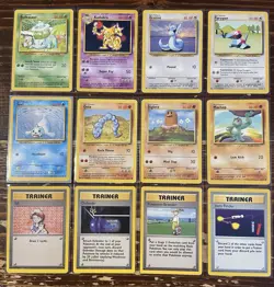 Pokemon TCG 12 Base Card Lot | LP to Moderate Condition - Image 1