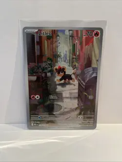 Pokemon TCG Litleo IR 139/132 Illustration Rare Pokemon Card Mega Evolution - Image 1