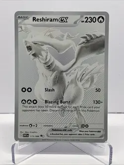 Pokemon Reshiram EX Full Art Holo Card 173/086 230HP Slash Blazing Burst - Image 1