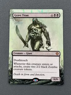 Grave Titan MTG Lorwyn Eclipsed Commander Hand Painted Extended Full Altered Art - Image 1