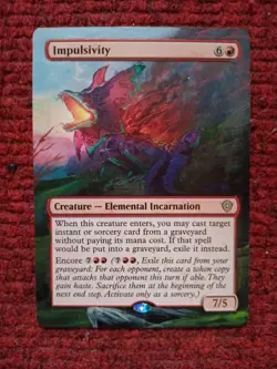 Impulsivity MTG Lorwyn Eclipsed Commander Hand Painted Extended Full Altered Art - Image 2