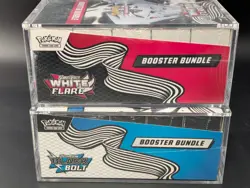 2x Pokemon Black Bolt White Flare Sealed Booster Bundle Display Case W/Acrylic - Image 4