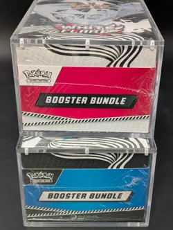 2x Pokemon Black Bolt White Flare Sealed Booster Bundle Display Case W/Acrylic - Image 5
