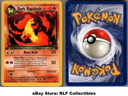 2000 Pokemon, Team Rocket, #44/82 Dark Rapidash, 1st Edition, Uncommon - Image 1