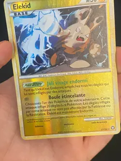 CARTE POKEMON ELEKID 21/102 FR RARE REVERSE HS TRIOMPHE - TBE/EXC - Image 2
