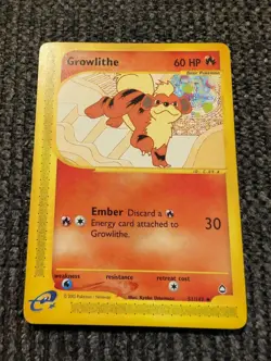 Growlithe 51/147 Aquapolis Pokemon TCG - Image 1